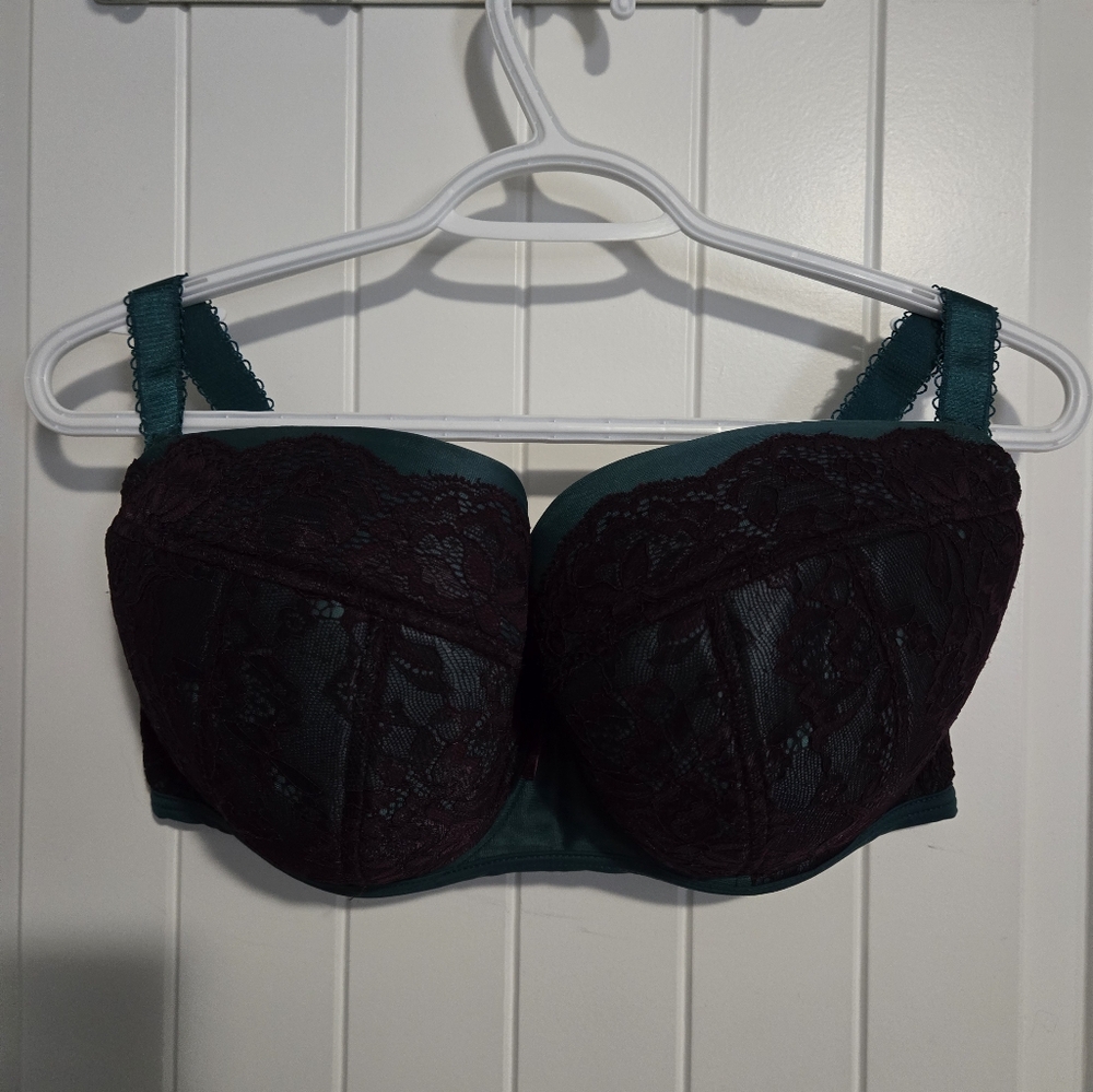Ewa Michalak Bra - Dark Green and purple size 36J UK